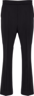 Black Virgin Wool Cropped Pants