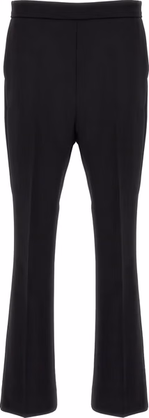 Black Virgin Wool Cropped Pants