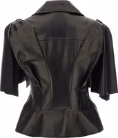 Black Lamb Leather Sleeveless Jacket 3