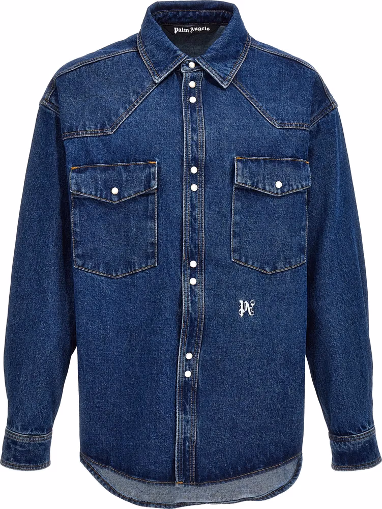 Blue Polyester Denim Jacket