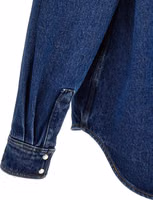 Blue Polyester Denim Jacket 4