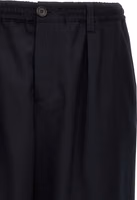 Blue Virgin Wool Cropped Pants 3