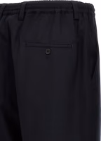 Blue Virgin Wool Cropped Pants 4