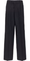 Black Cotton Casual Pants 1
