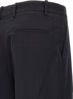 Black Cotton Casual Pants 4