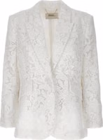 White Polyester Blazer 1