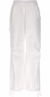 White Cotton Cargo Pants 1