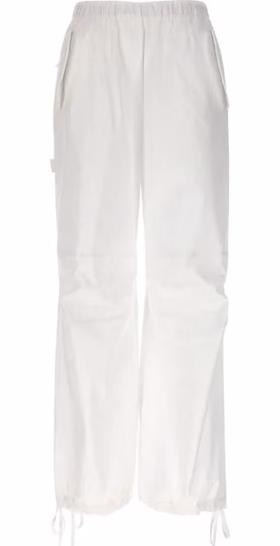White Cotton Cargo Pants