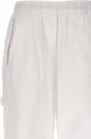 White Cotton Cargo Pants 3