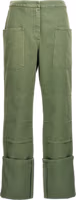 Bicolor Cotton Casual Pants 1
