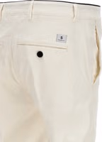 White Cotton Casual Pants 4