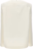 White Polyester Full-Length Jacket 2