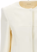 White Polyester Full-Length Jacket 3