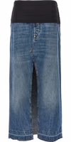 Blue Cotton Mini Skirt 1