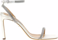 White Goatskin Stiletto Heel Sandals 1