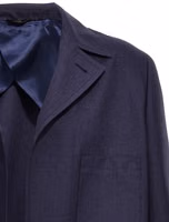 Blue Virgin Wool Full-Length Jacket 3