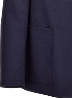 Blue Virgin Wool Full-Length Jacket 4