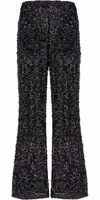 Black Polyester Flared Pants 1