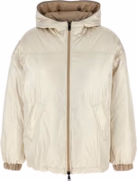 Beige Polyester Full-Length Jacket 1