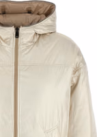Beige Polyester Full-Length Jacket 4