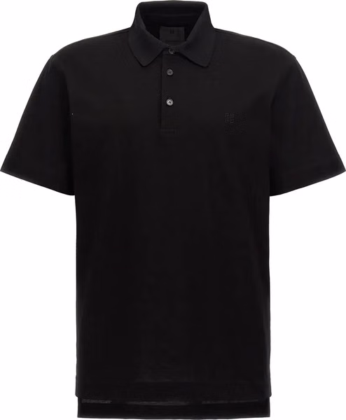 Black Cotton Polo Shirt
