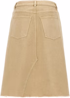 Beige Cotton Midi Skirt 2