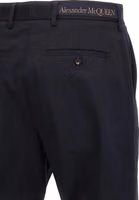 Blue Cotton Casual Pants 4