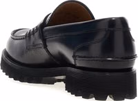 Black Cowhide Slip-On Loafers 3