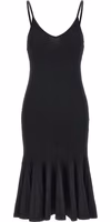 Black Viscose Midi Dress 1