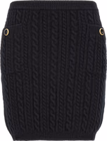 Black Wool Long Skirt 1