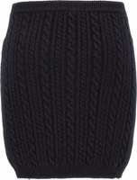 Black Wool Long Skirt 2