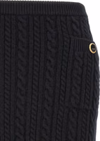 Black Wool Long Skirt 3