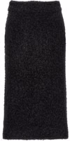 Black Cotton Midi Skirt 1