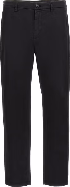 Black Cotton Casual Pants
