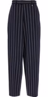Blue Polyester Casual Pants 1