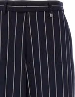 Blue Polyester Casual Pants 3