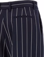 Blue Polyester Casual Pants 4
