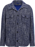 Blue Wool Full-Length Jacket 1