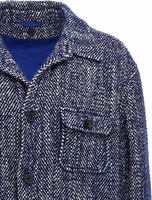 Blue Wool Full-Length Jacket 3