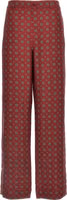 Bordeaux Silk Casual Pants 1