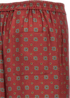 Bordeaux Silk Casual Pants 4