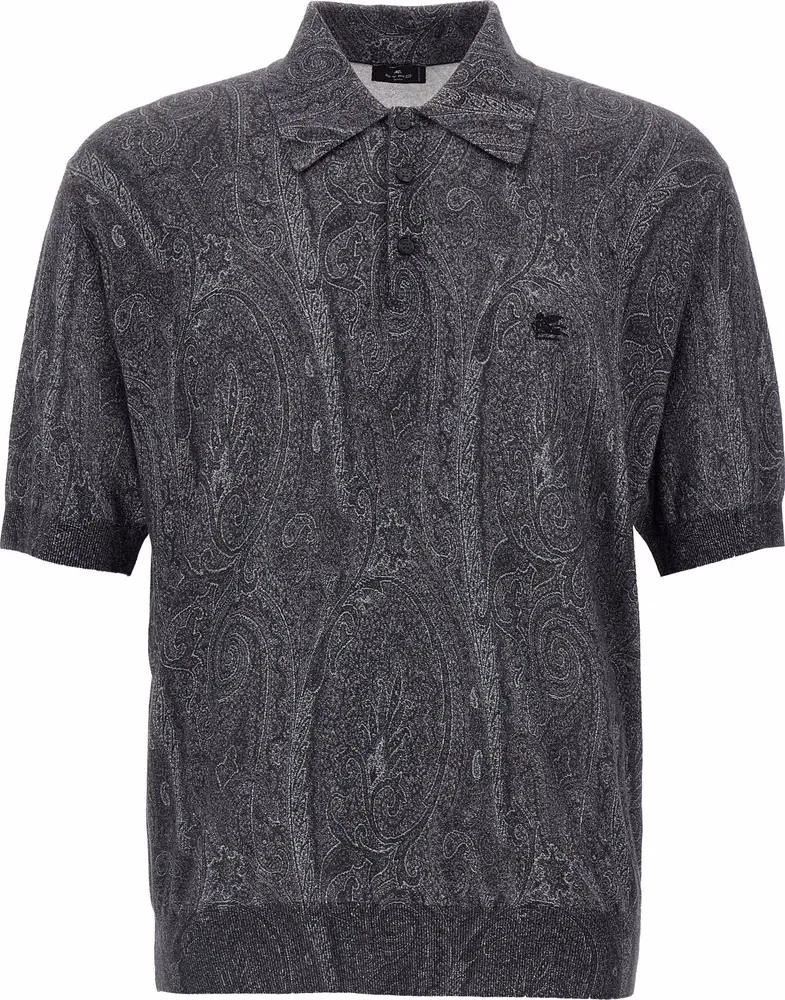 Multicolor Silk Polo Shirt