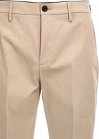 Beige Cotton Casual Pants 3