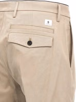 Beige Cotton Casual Pants 4