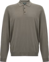 Gray Virgin Wool Polo Shirt 1