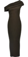 Brown Viscose Long Dress 1