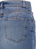 Blue Cotton Mini Skirt 4