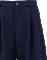 Blue Cotton Casual Pants 3