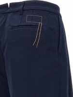 Blue Cotton Casual Pants 4