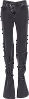 Black Cotton Flared Jeans 1